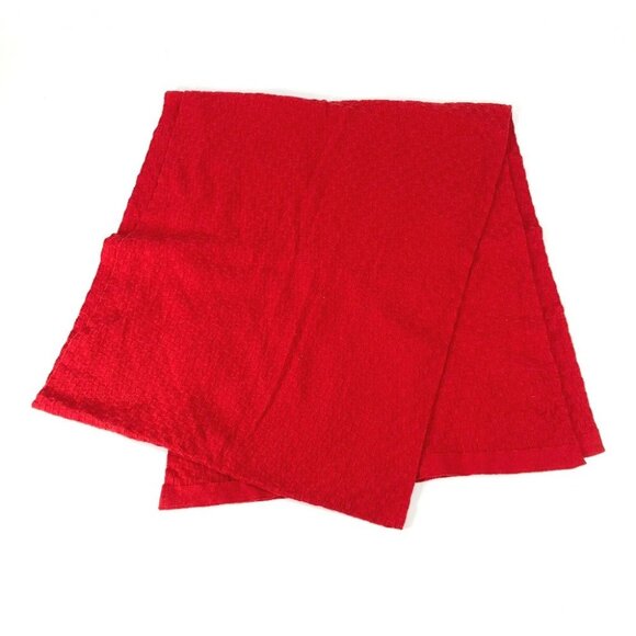 LOUIS VUITTON M75131 Echarpes micro Damier Scarf cotton / Cashmere Red - Picture 10 of 12